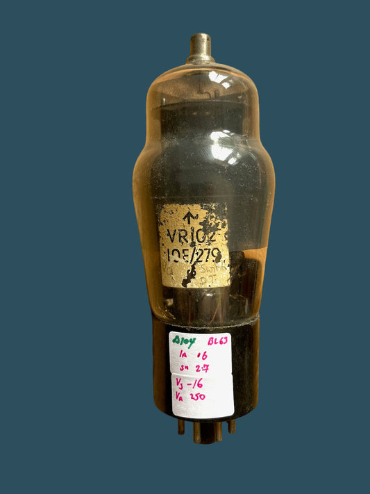BL63, OSRAM, , CV1102,, VR102, 0E/279, MIL SPEC, AUDIO TRIODE,  GEC SHAW, PRE-1948 MANUFACTURE, AS  USED IN R1155, GLASS FRAGMENTS INSIDE ENVELOPE, VALVE TESTS FINE