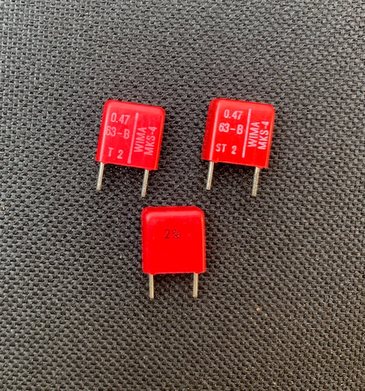 WIMA,  0.47uF, 470nF, 100V, 2%, Audio Polyester Film Capacitor, MKS4