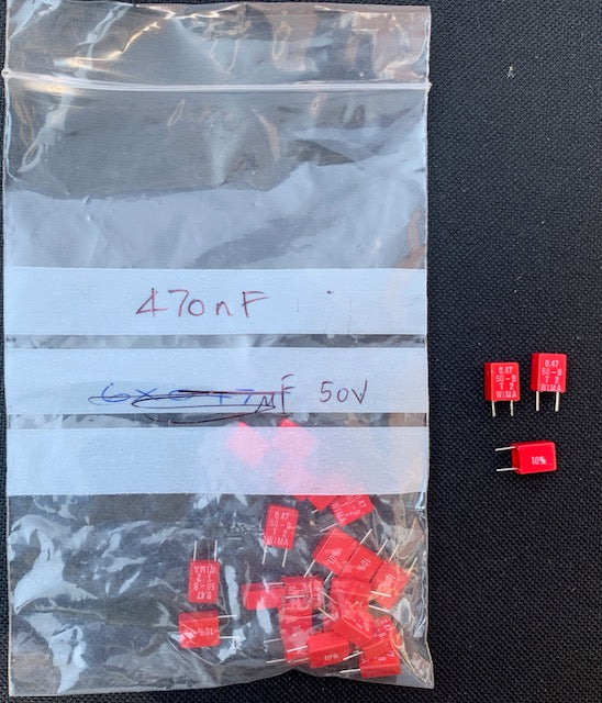 WIMA,  0.47uF, 470nF, 50V, 10%, Audio Polyester Film Capacitor, MKS4