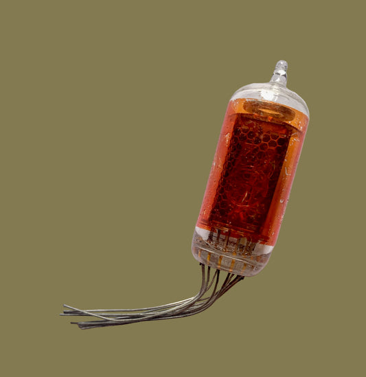 THOUGHT TO BE RFT, NEW UNBOXED,  NIXIE TUBES, WIRE ENDED, MARKED 931D, RED FILTERED, 0-9, NO POINT, 14mm CHARACTER,  ZM1080, GN6, XN3, Z574M, ZM1082, ZM1134, ZM1135, ZM1136, ZM1138