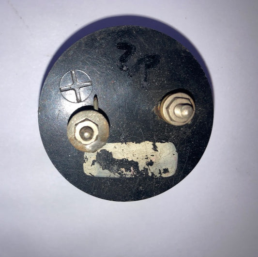 2.25ins dia.,  2.0 ins mounting aperture, Thermocouple Ammeter, Air Ministry, 10A/7818, Scaled 0-500 mA,