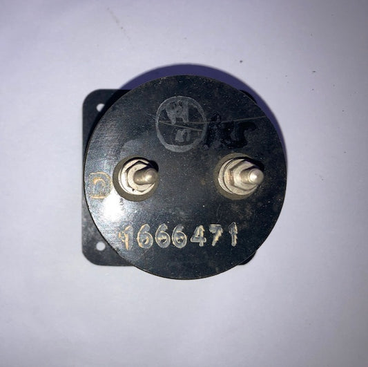 2.25ins square.,  2.0 ins mounting aperture, Thermocouple Ammeter, Air Ministry, 10A/19815, Scaled 0-53A