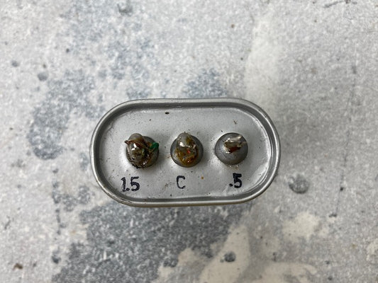 NCC, PAPER IN OIL, PIO, PAPER BLOCK CAPACITOR, 1.5 + 0.5uF @ 250VAC