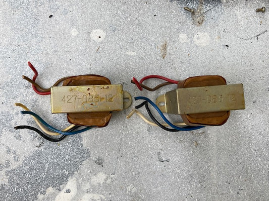 PAIR, 2X, SONY, 1.5W,  8 & 600 OHM, OUTPUT TRANSFORMER, 427-085-012, EX SONY TC-200