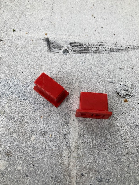 2X, Red Slide Pot, Sony, Knobs, 23 x13mm 7mm Tongue, Ex Sony TC-200