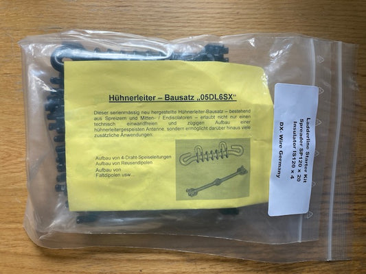 Ladderline Starter Kit, Insulator, IS120 x3, Spreader SP120 x20, DX-Wire Germany, NOS