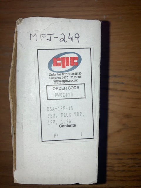 DVE, DSA-15P-15, 160128, 16V 0.8A, Power Supply Mains Adapter, PSU, For MFJ-249