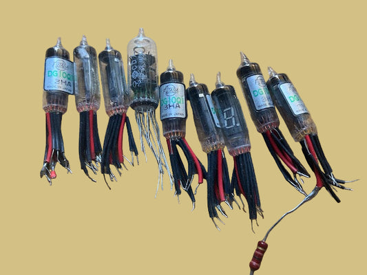 Single digit 7-segment, Vacuum Flourescent Display, VFD,Futaba, DG10Q1, EX EQUIPT