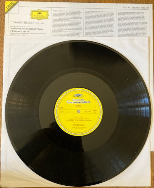 BERNSTEIN, Elgar, Enigma Variations, 1982, DEUTSCHE GRAMAOPHON, DG,2532 067,VINYL, LP, VG+/VG+, FREE UK POST