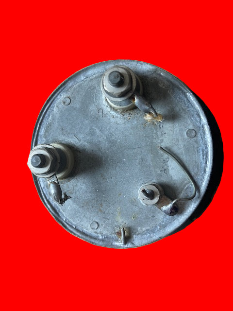 Moving Coil Meter, DATED 1960, 3 1/4INS, 85mm DIA., SCALED 0 - 90% MODULATION