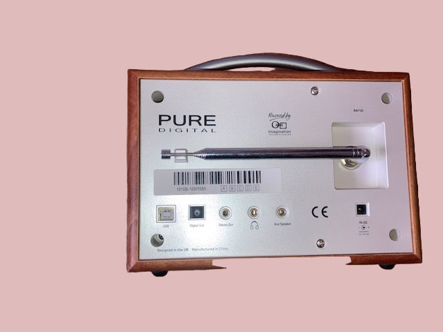 Pure Tempus 1XT, DAB/FM Digital Radio Cherry Wood Finish, Boxed, With Power Supply, for restoration
