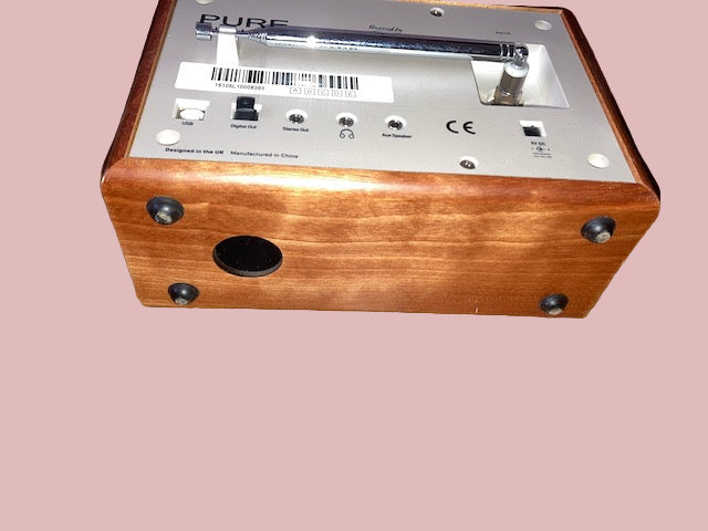 Pure Tempus 1XT, DAB/FM Digital Radio Cherry Wood Finish, Boxed, With Power Supply, for restoration