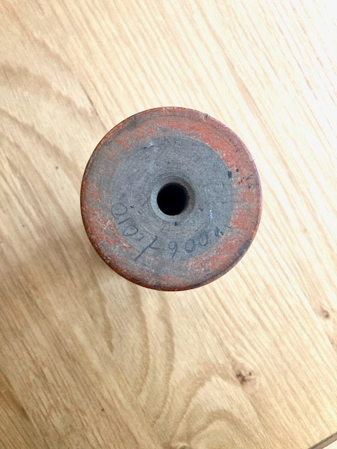 SILK COVERED COPPER WIRE, ON WOOD SPOOL, MARKED 0.10/900, 80g TOTAL MASS