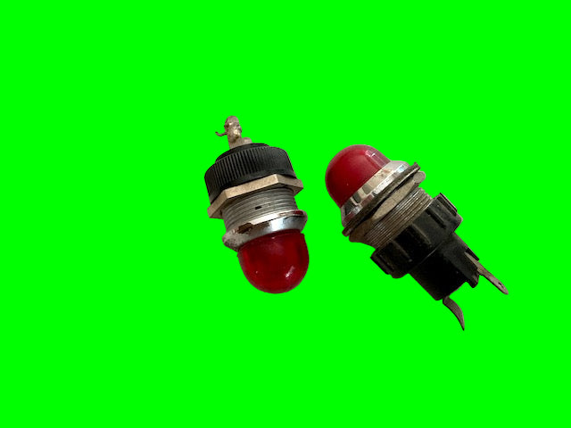 ARCOLECTRIC, SL90, CHROME BEZEL, RED  LENS, 20mm DIA LONG CAST BODY,SIGNAL LAMP,