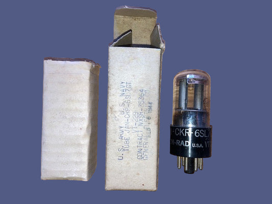 6SL7GT, VT-229, MILITARY, KEN-RAD, NEW BOXED, FEBRUARY 1944 DATE CODE, 6SL7,