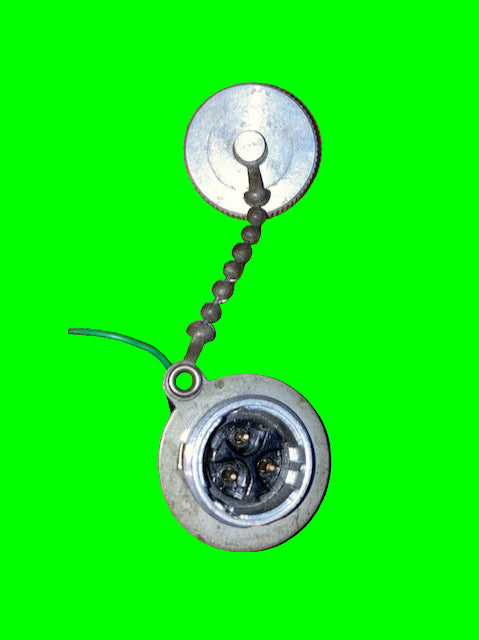 Pattern 104, Plessey, Mk 4, FIXED, 3 way Plug, 3 Male Pins, Larkspur, Clansman, Power Socket, With End Cap, EX EQUIPT