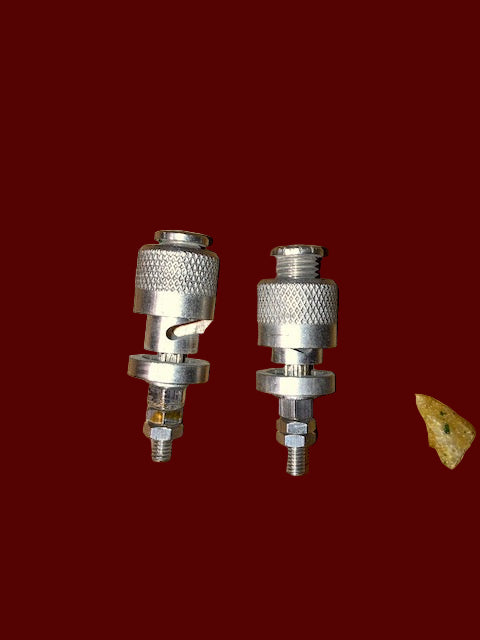 SET OF 2X, NICKEL FINISH, BINDING POSTS, HEAD DIA., 14mm, OVERALL HEIGHT 41mm