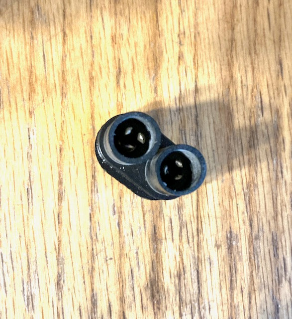 BELLING, 2 PIN PLUG, APPROX 12mm PITCH, TUBULAR SOCKET WITH SPLAYED PINS