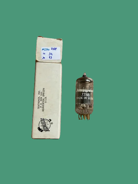 7788, AMPEREX, HEERLEN JUNE 1964 PRODUCTION, NEW BOXE EX TEKTRONIX, CV5809, E810F,