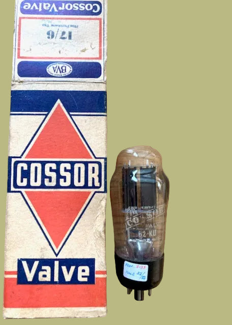 52KU, COSSOR, BALOON ENVELOPE, SWAN NECK GETTER POST, COSSOR BOXED, GZ32