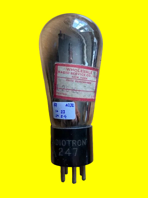 247, RCA RADIOTRON, GLOBE ENVELOPE, TRIODE, 47