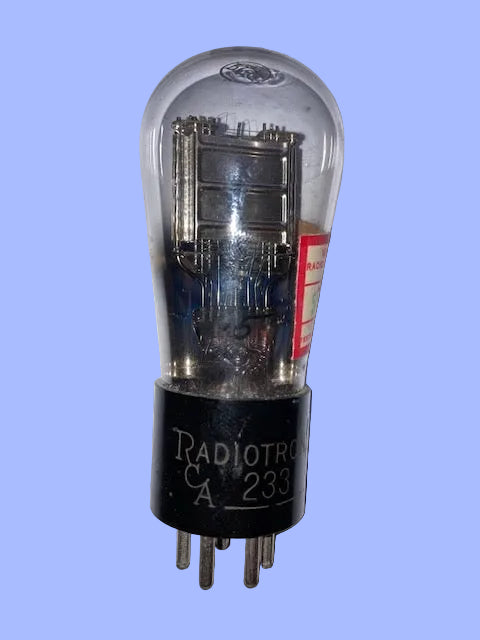UX233, RCA RADIOTRON, GLOBE ENVELOPE, PENTODE, 33, SUPPLIED 1932