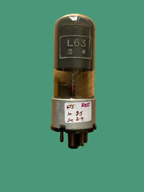L63, OSRAM, GREY GLASS, METAL OVERCAP , 6J5GT, CV1934, VT-94D, HAMMERSMITH, WHITE CARTOUCHE, SEPTEMBER 1948 PRODUCTION