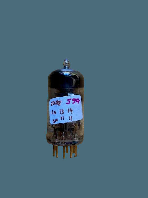 ECC88/01, , GOLD PINNED SPECIAL QUALITY, CV2493, MULLARD, WHITE PRINT, 7L1 R7G4, JULY 1967 MITCHAM PRODUCTION, ECC88