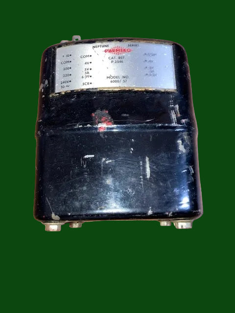 PARMEKO, NEPTUNE, P.2546, MODEL 600/57, T, FILAMENT TRANSFORNMER, PRIM, 0-200-220-240V, SEC, 2X 0-4-5-6.3V @ 3A