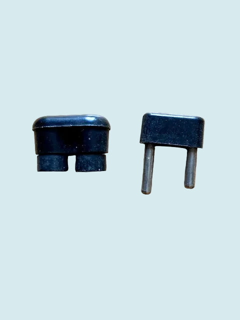 PIN PLUG AND SOCKET FOR SHORTING/SPEAKER PLUG, APPROX 12mm SPACING UNEQUAL LENGTH PINS
