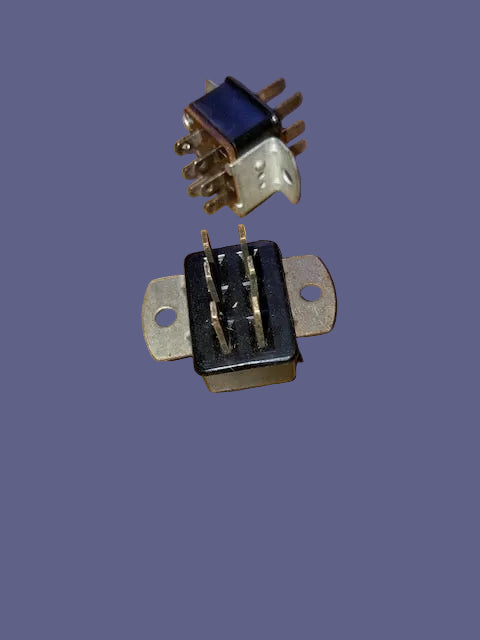 MINIATURE, JONES PLUG, 6 PIN MALE, CHASSIS MOUNT, FOR, PYE COMMS,