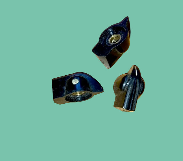 CHICKEN HEAD, KNOB, BLACK, DAKAWARE CHICAGO, 2 SCREW FIXING