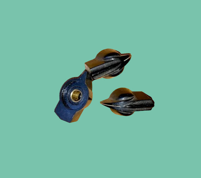 CHICKEN HEAD, KNOB, BLACK, DAKAWARE CHICAGO, SINGLE SCREW FIXING