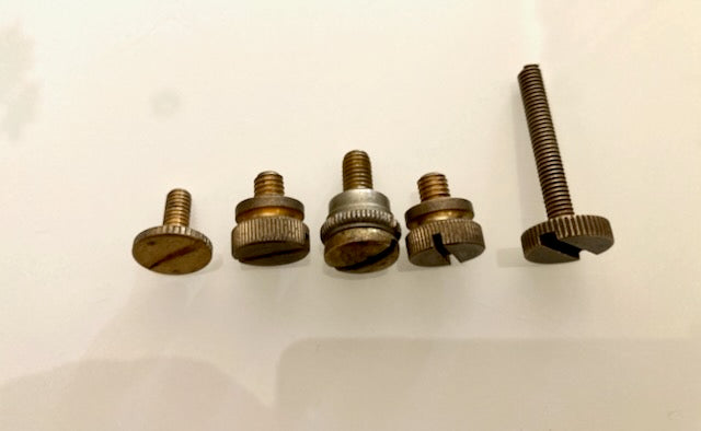 4X DAVIS & TIMMINS, BINDING POST SCREWS, BRASS, 2BA