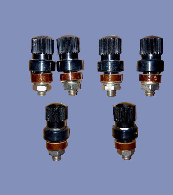 BINDING POSTS, BLACK, 14mm HEAD, 2BA, 8mm BOLT,