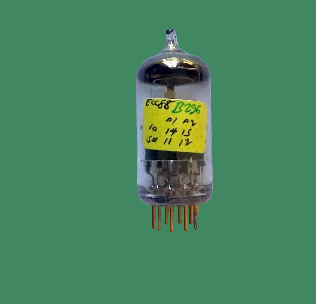CV2492, MIL SPEC E88CC, MULLARD, GOLD PIN , FAINT WHITE PRINT,