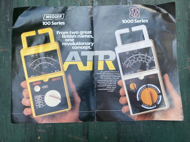 AVO, AVOMETER 1001, MEGGER BM100, METER BROCHURE , 1981