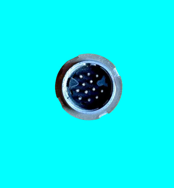 Pattern 104, Plessey, Mk 4, Aluminium Plug, Chassis Mount 12 way , 12 Male Pins, Aluminium Mk IV, Larkspur,