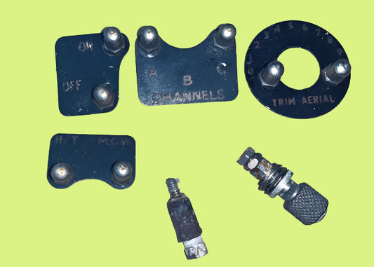 WW2, Army, Military Radio, Wireless Set 46, WS46, Control plate set, c/w, dome nuts