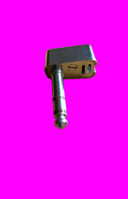 PANCAKE PLUG, CHROME, METAL BODIED, JACK PLUG 1/4 INS, 6.3mm, STEREO THREE WAY, FM1098C