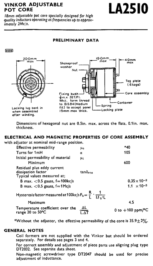 Mullard, Vinkor, LA2510