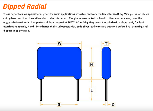 CHARCROFT, HIGH GRADE, SILVER MICA CAPACITOR, 102pF @ 500V WKG