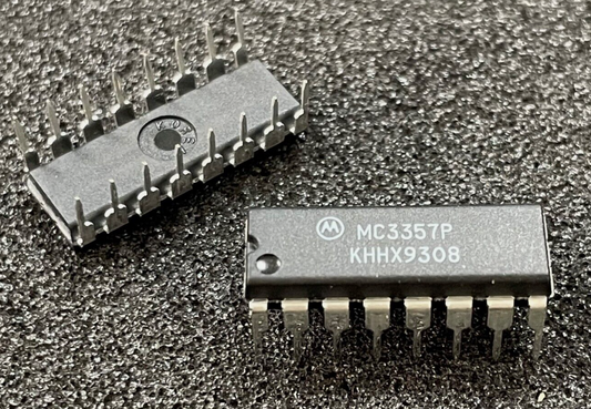 MC3357P, Motorola, Low Power Narrowband FM IF, 16-Pin DIP, IC