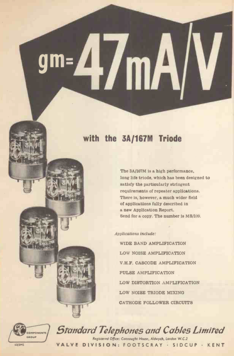3A/167M, STC, TRIODE, CV5112