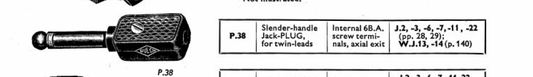 BULGIN, P38, BAKELITE BODIED, JACK PLUG