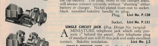 Bulgin, J2, JACK SOCKET, FRONT PANEL MOUNT, EX EQUIPT