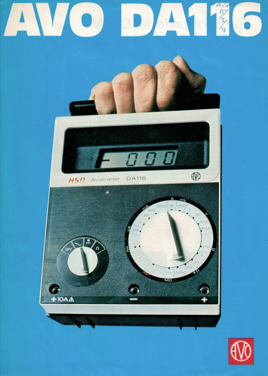 AVO, DA116, METER BROCHURE