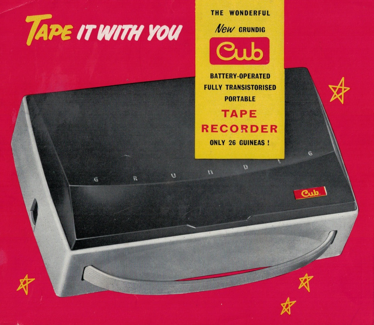 GRUNDIG, CUB, TAPE RECORDER, BROCHURE