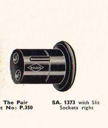 BULGIN, 2 PIN  PLUG, SA1373, BBC SPEAKER PLUG, NO REAR, WHITE BAKELITE, 22mm NOSE DIA (Copy)