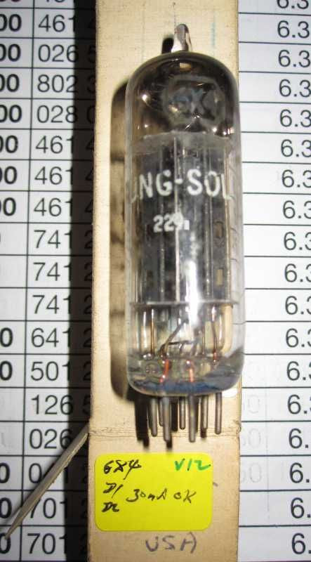 6X4 TUNG-SOL USA 1960s MANUFACTURE